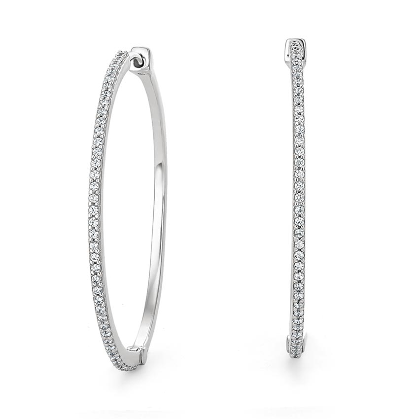 Whisper Diamond Hoop Earrings