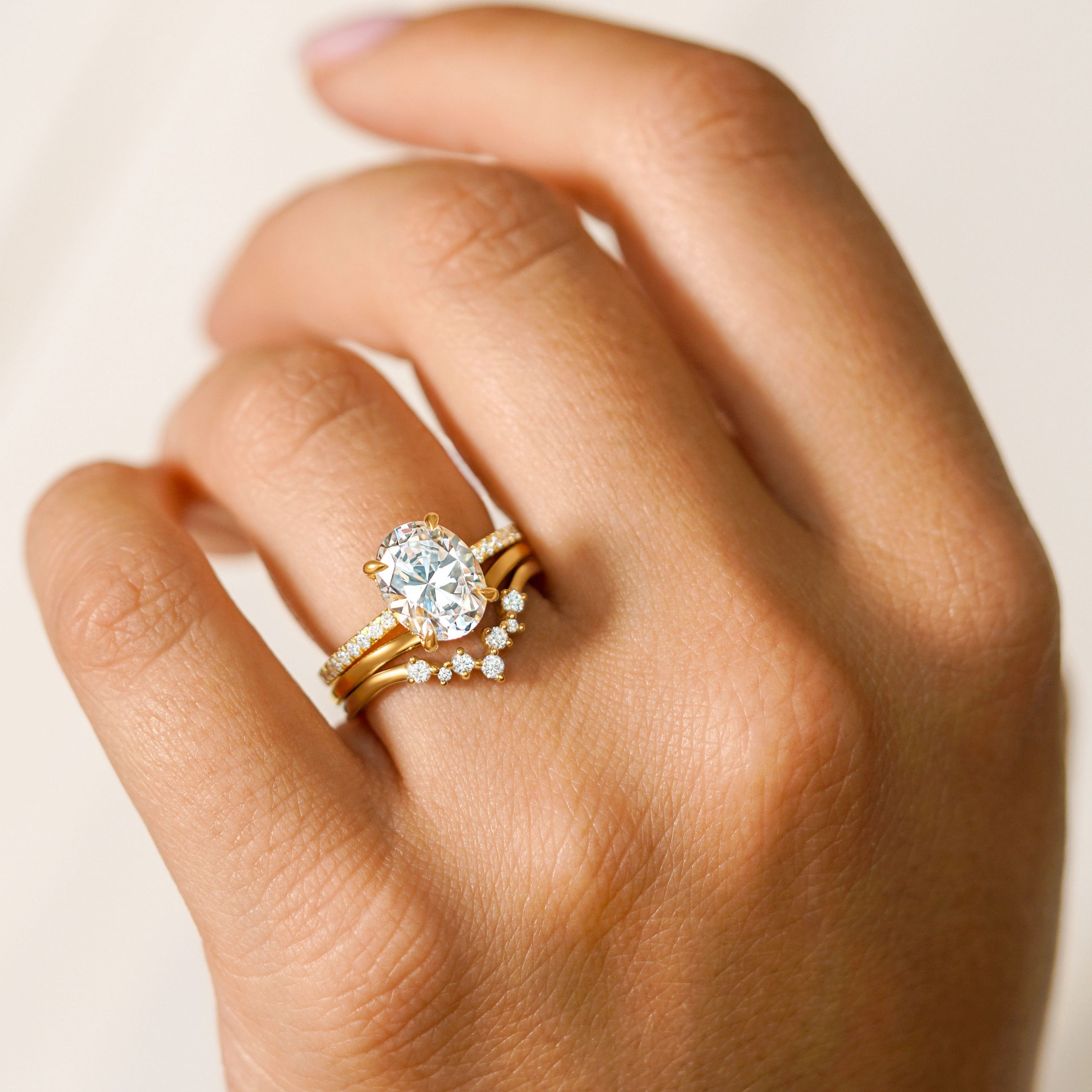 12 Stacked Wedding Ring Ideas to Complete Your Bridal Look Brilliant