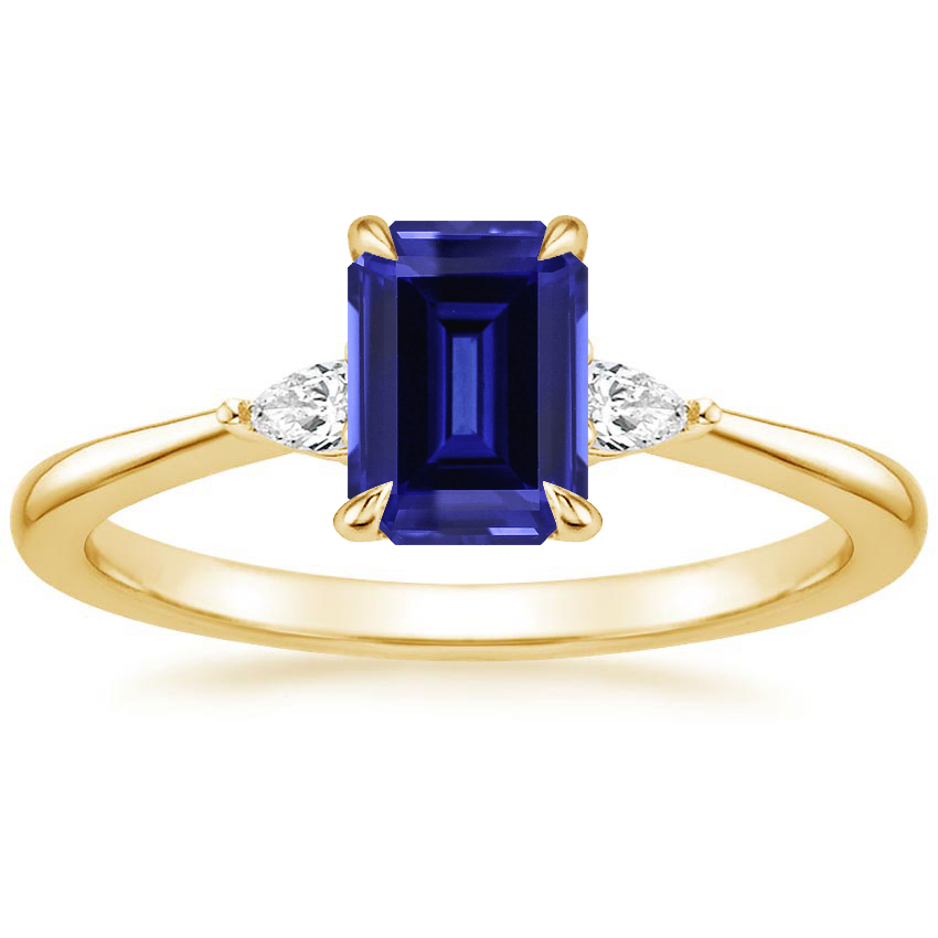 sapphire and diamond ring gold band