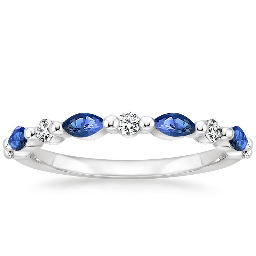 sapphire and diamond wedding ring