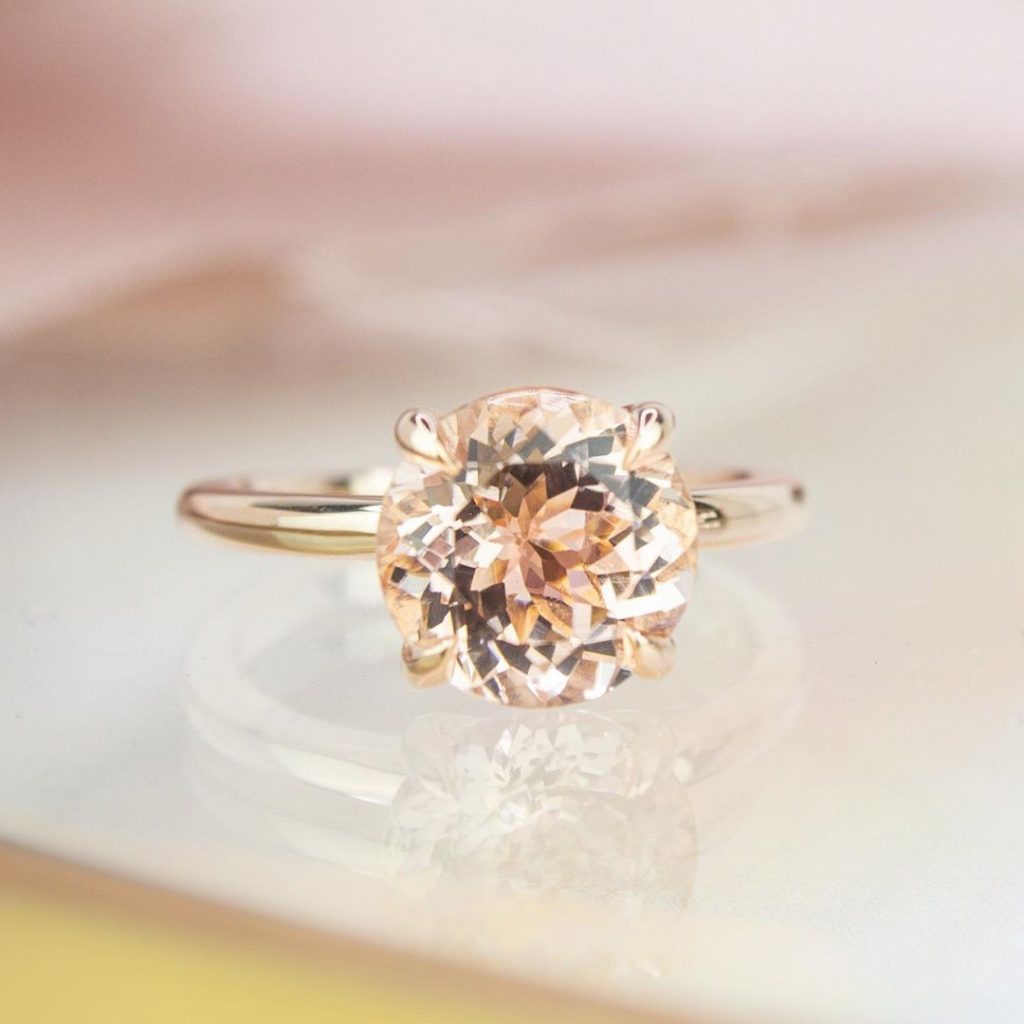 saffron diamond engagement ring