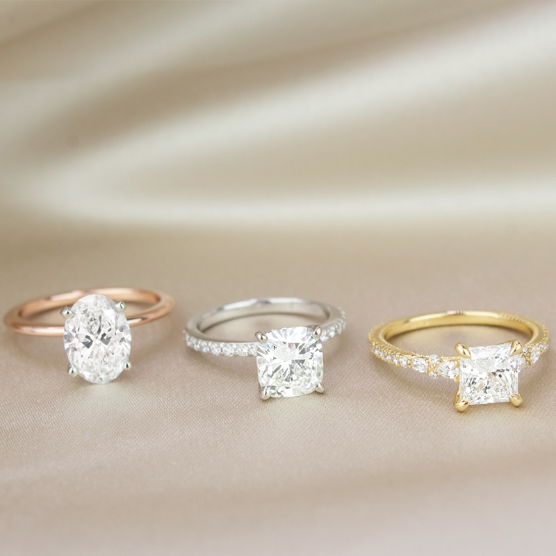 Rose Gold Thick & Diamante Ring 8-Pack in 2023