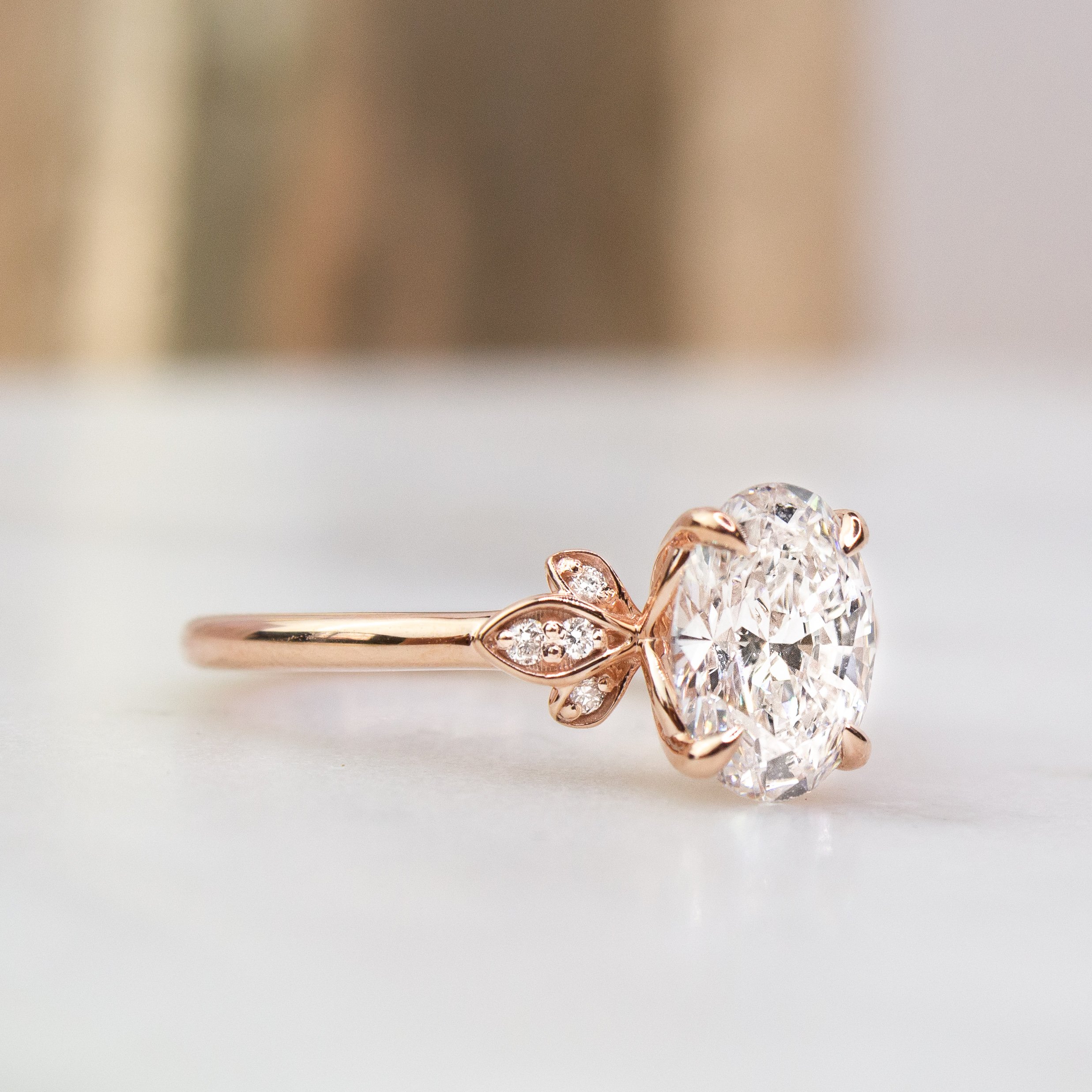 flower shaped diamond ring