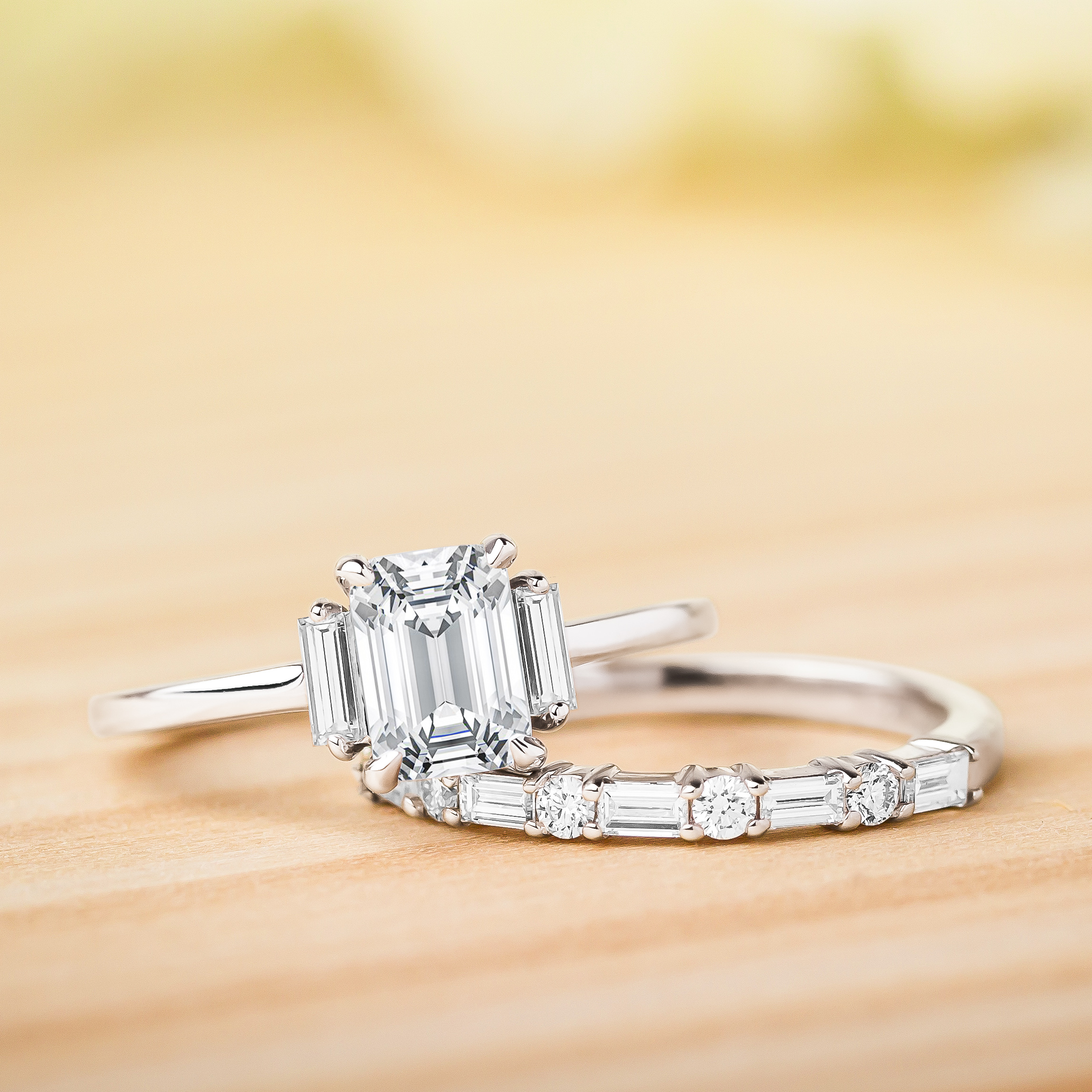 Shop Baguette Diamond Engagement Rings - Brilliant Earth