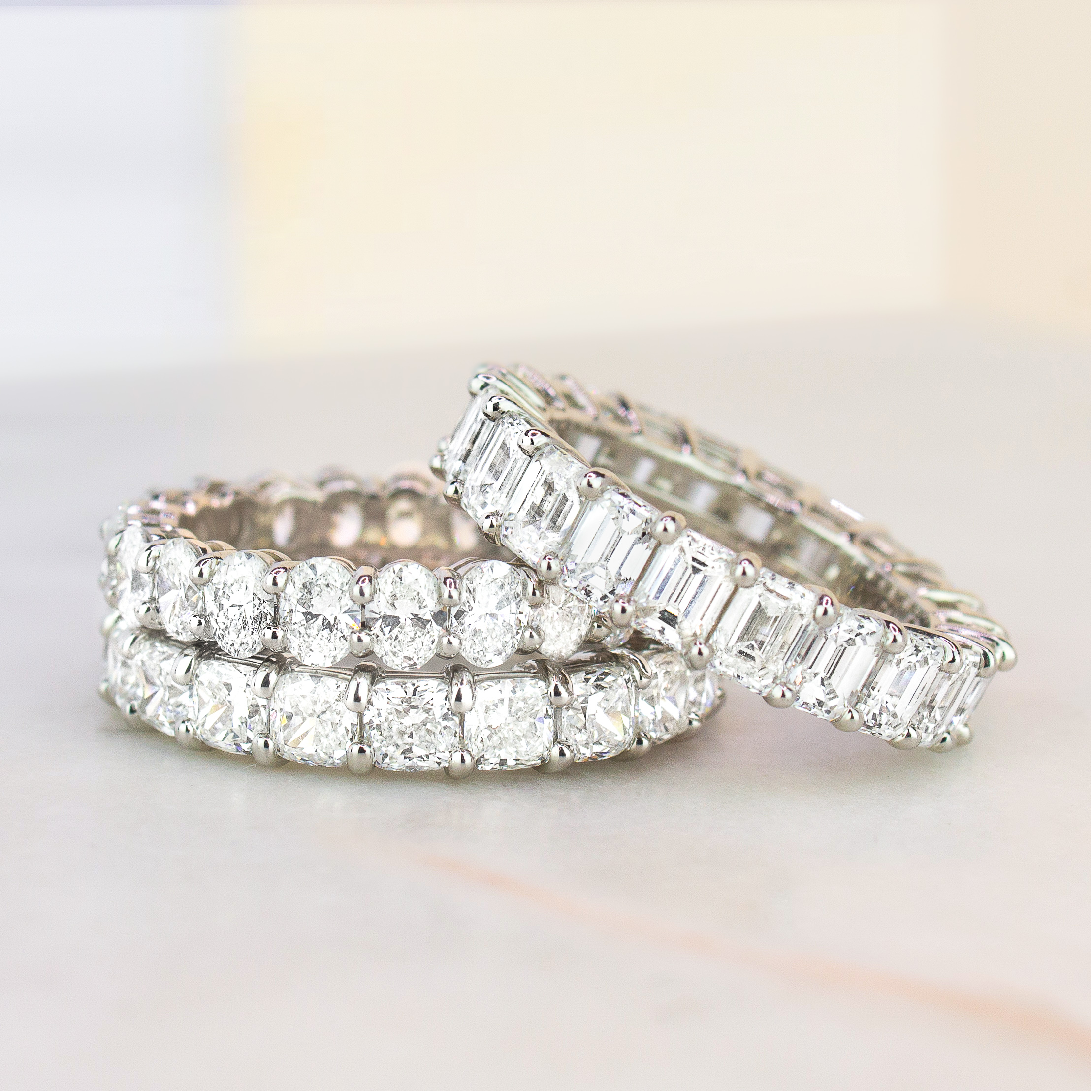 diamond engagement ring with diamond band