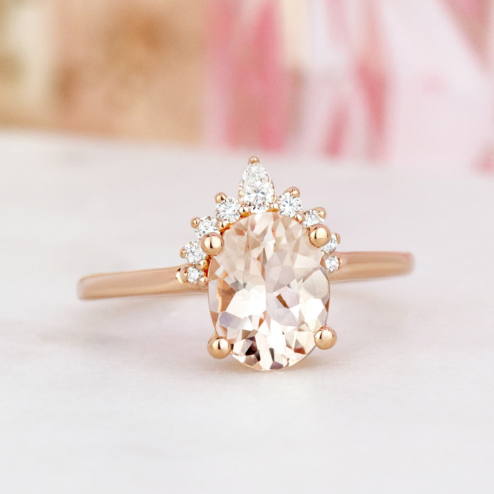 14 Peach Engagement Rings to Add to Your Pinterest Boards - Brilliant ...