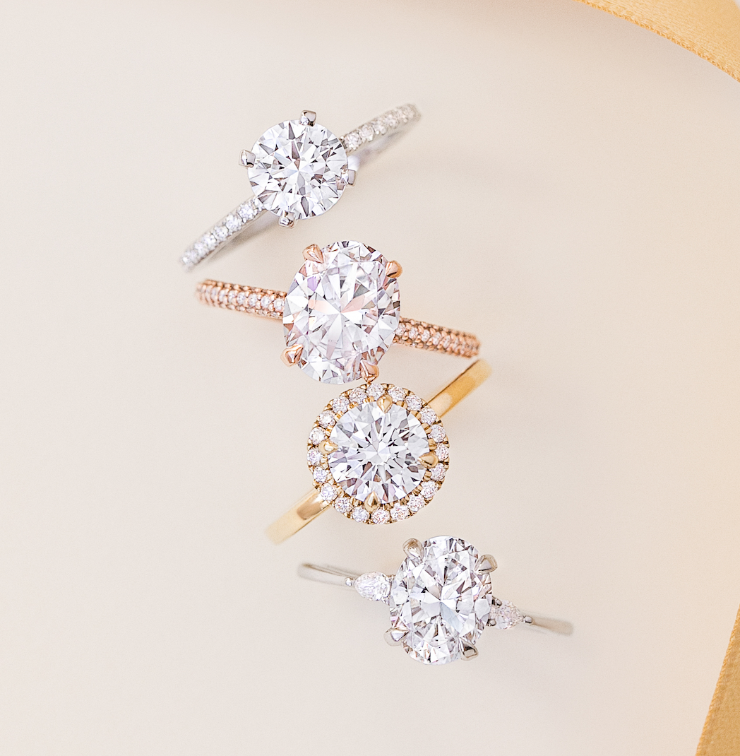 2.50 Carat Lab Diamond Emerald Cut Vintage Engagement Ring In 18K White  Gold | Fascinating Diamonds