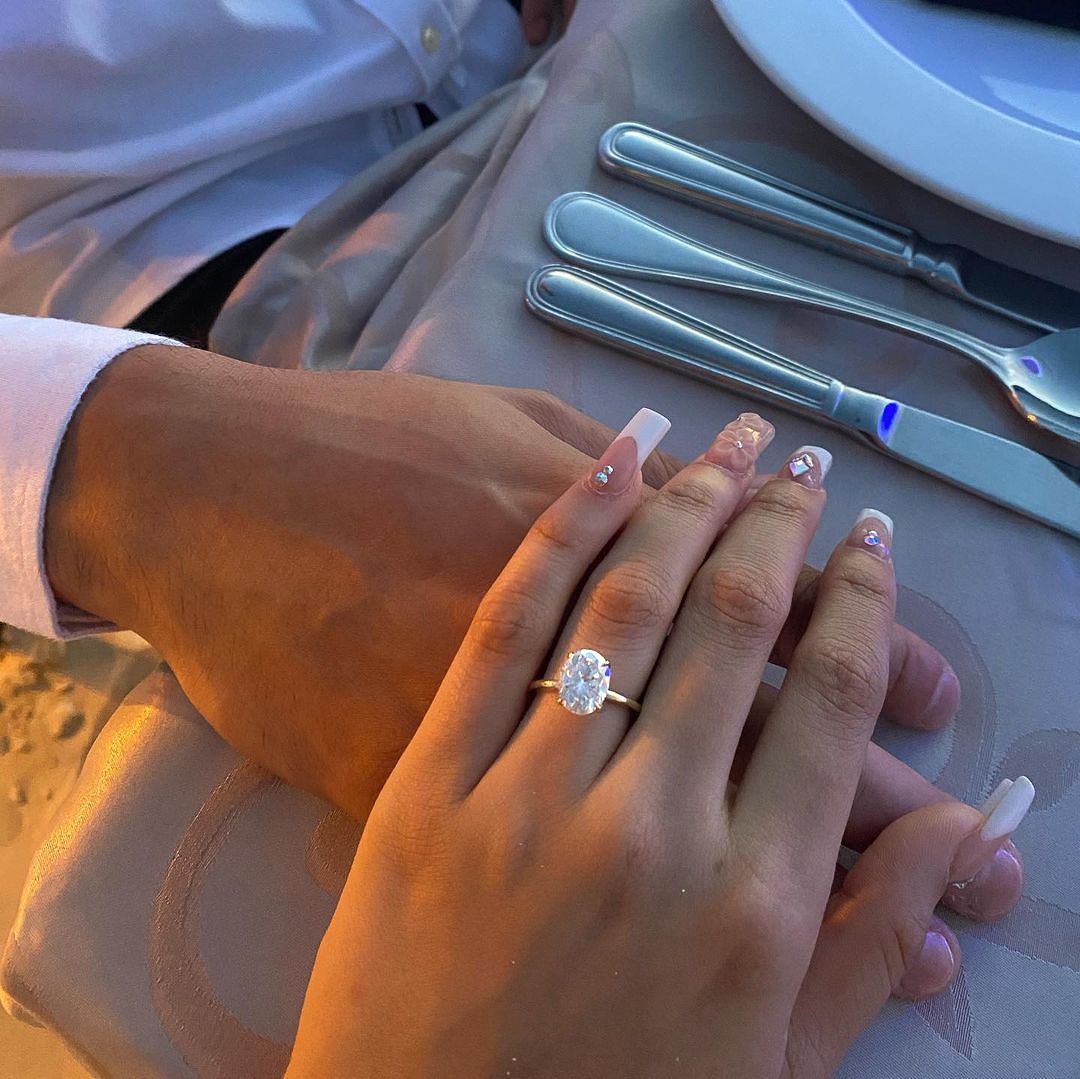 JeenMata 1 Carat Princess Cut Moissanite Engagement Ring - Bridal Set -  Double Halo Ring - Cluster Ring - 18k White Gold Over Silver - Walmart.com