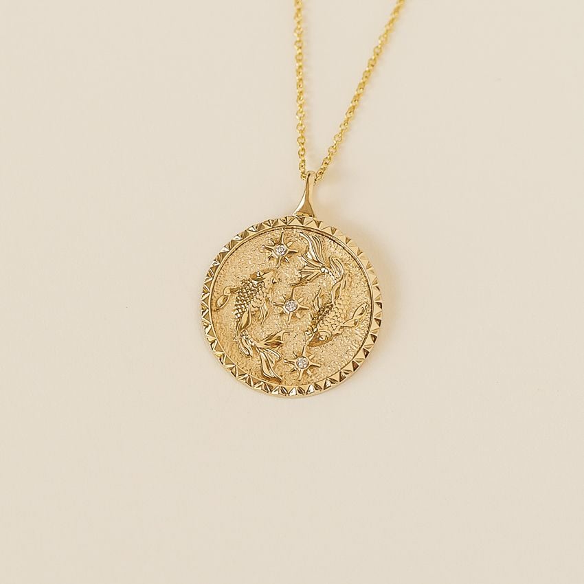 Pisces on sale coin necklace