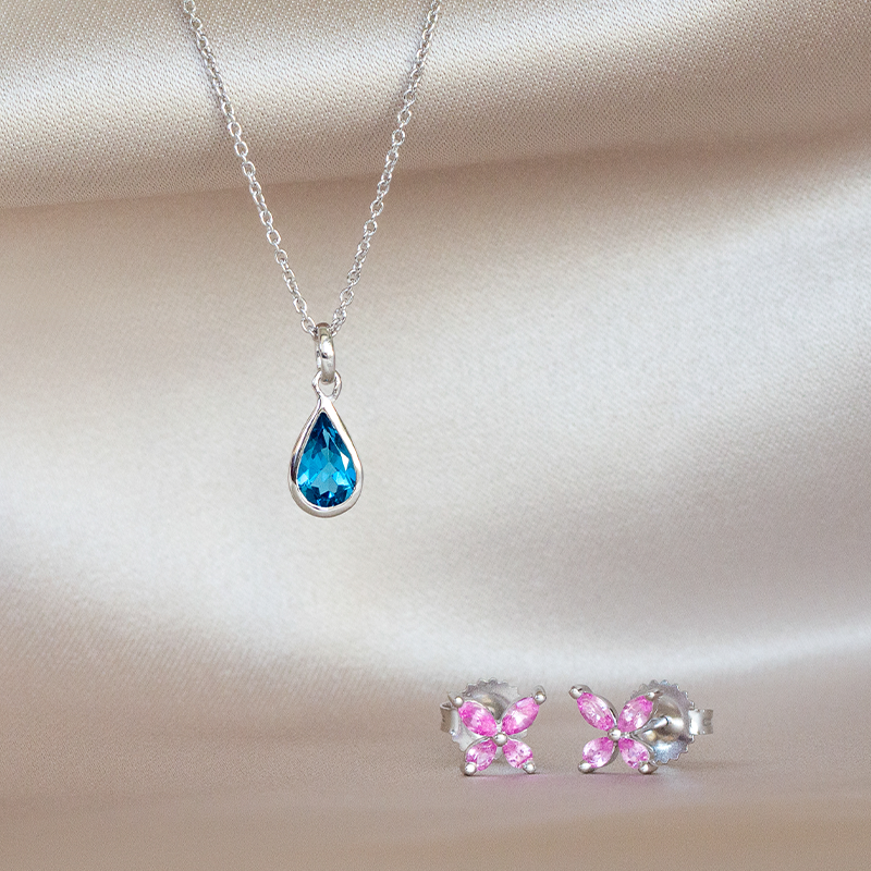 Matching Heart Necklaces Real Crystal Holder Necklace Crystals