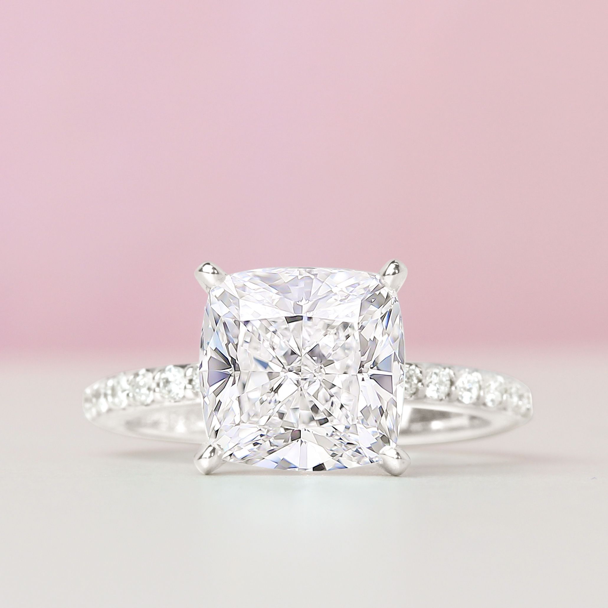 Platinum 9.5mm round CZ solitaire engagement ring estate with sizing b –  Finer Jewelry, Inc.