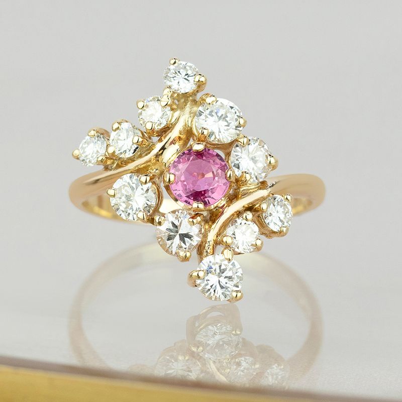 GOLDEN SUN JEWELRY: Hand picked diamonds elegantly set into this