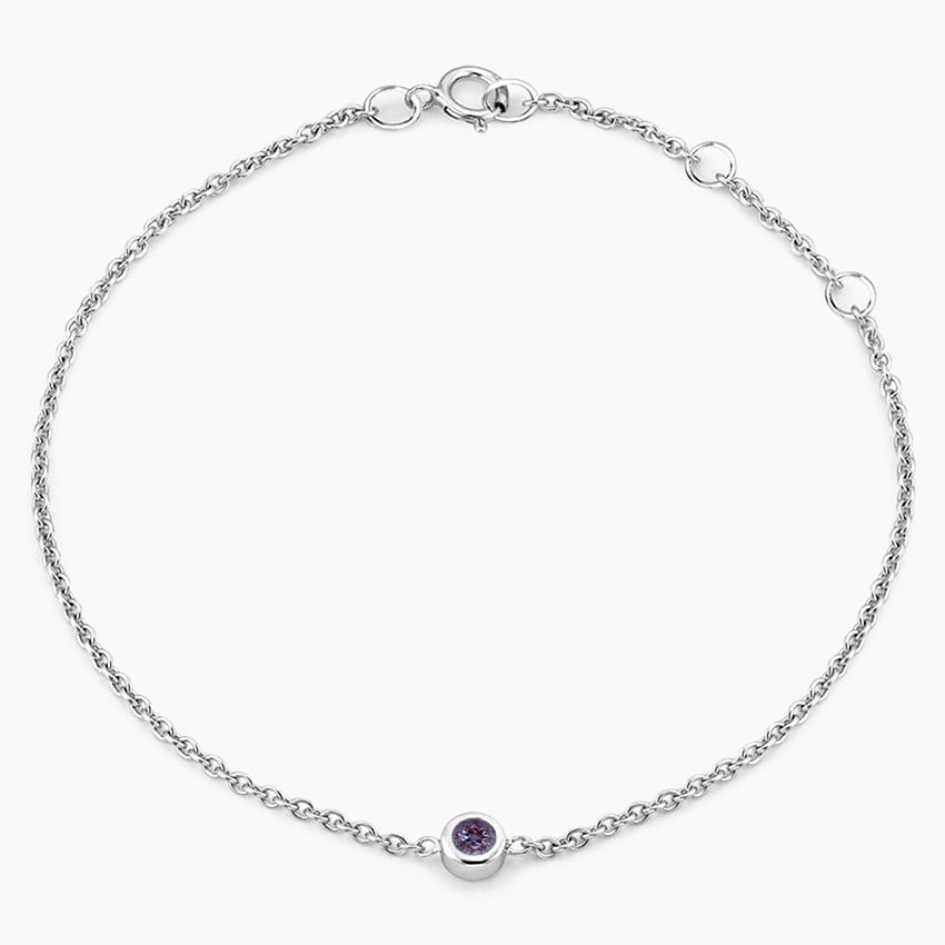 Lab Alexandrite Bezel Bracelet