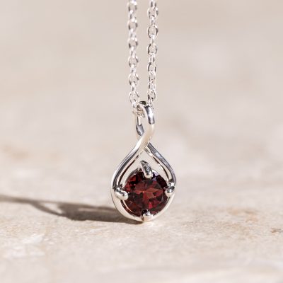 Ruby Necklace/ruby Red Necklace Diamond Finish American 