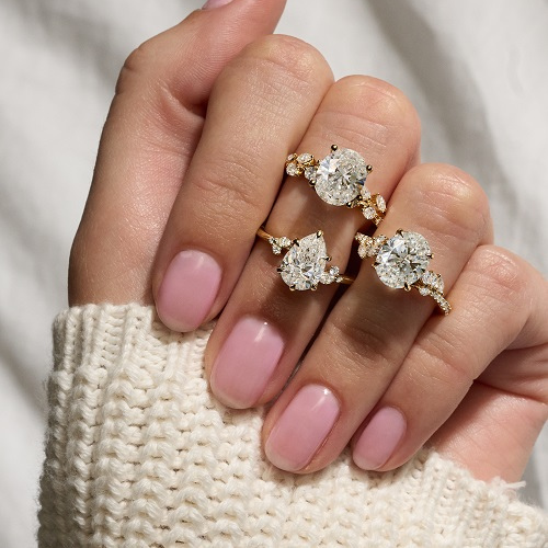 Cherry Blossoms Ring Floral Wedding Band for Her Flowers 