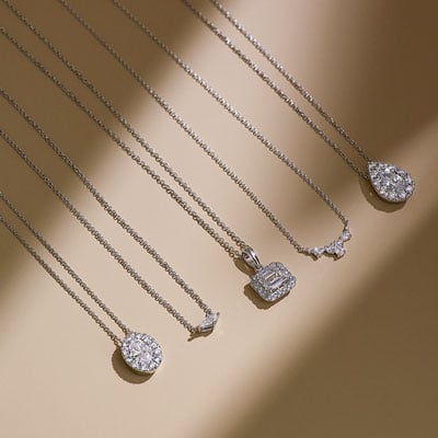 luxe diamond necklaces