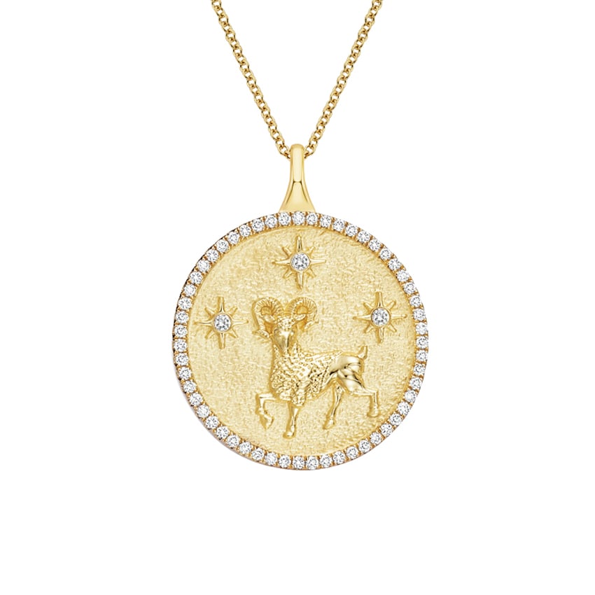 Luxe Aries Zodiac Pavé Pendant