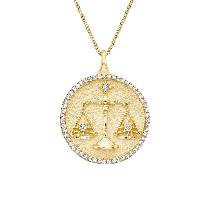 Luxe Libra Zodiac Pavé Pendant