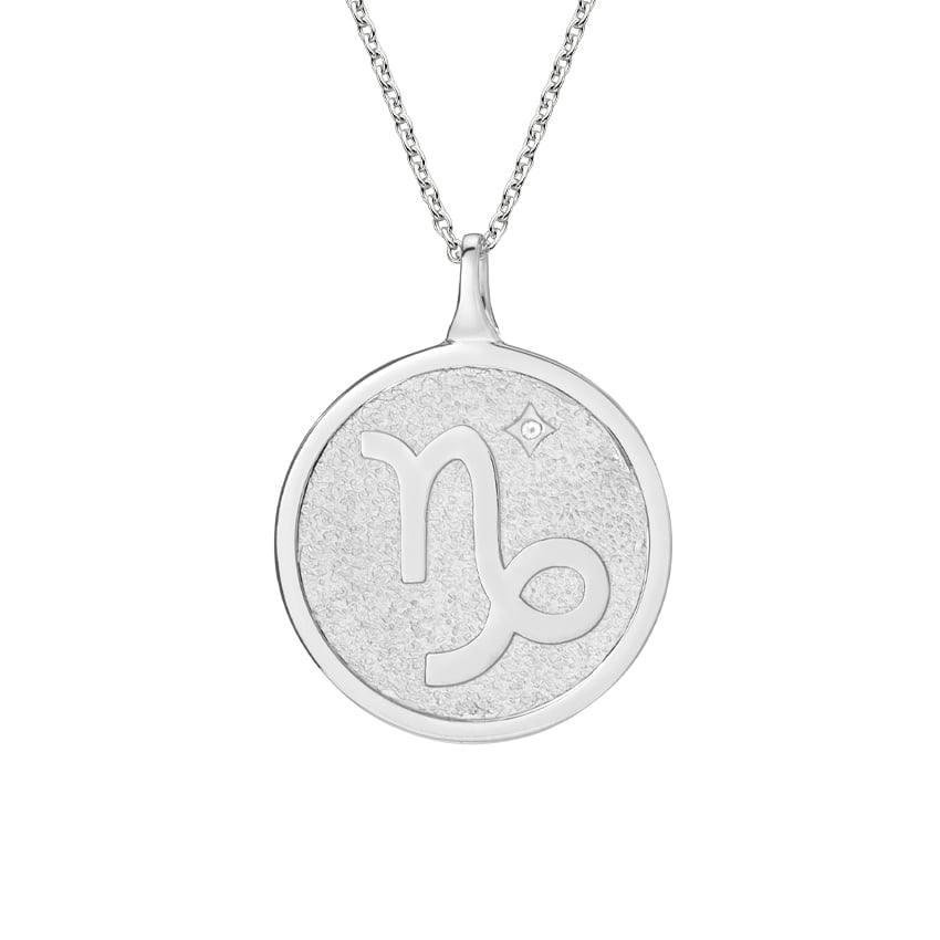 Capricorn Zodiac Diamond Pendant