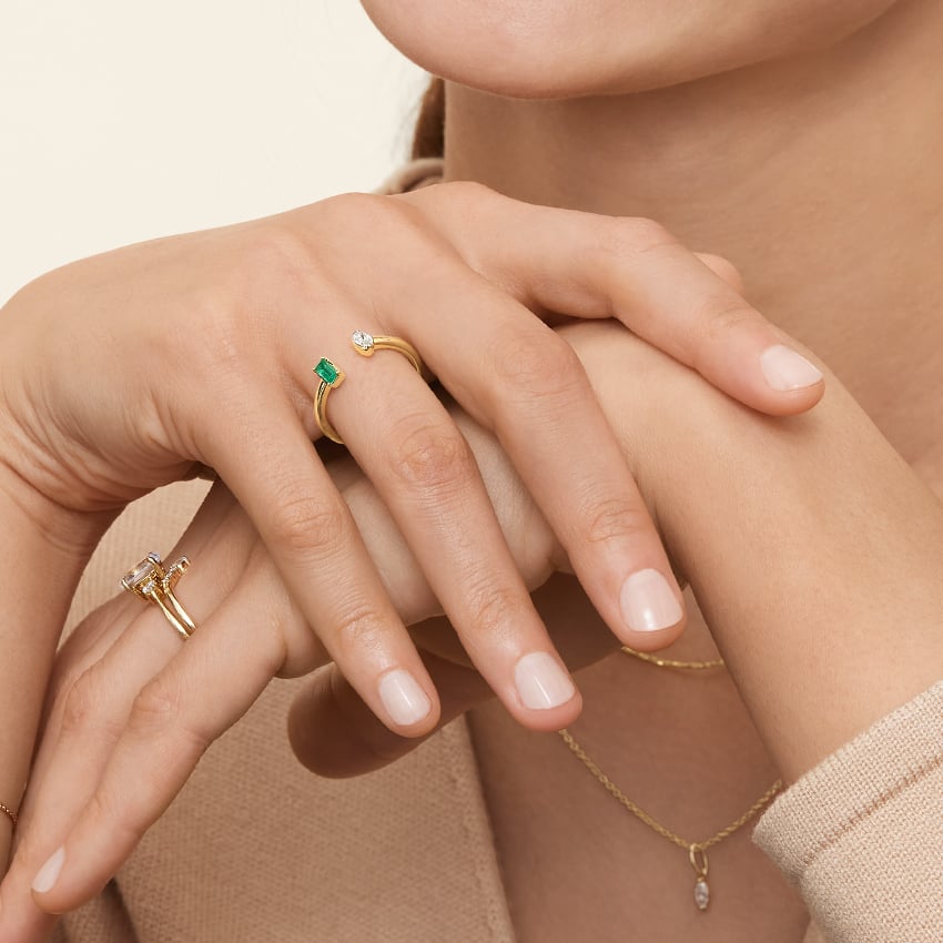 Floating Emerald Ring – KATKIM