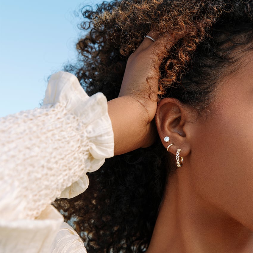 Amazon.com: Tituthia Gold Earrings for Women Trendy, Dainty Small Hoop  Earrings Set Multiple Piercing Cute CZ Flower Huggie Stud Earring 14K Gold  Lightweight Hypoallergenic Cartilage Earrings Gold Jewelry for: Clothing,  Shoes &