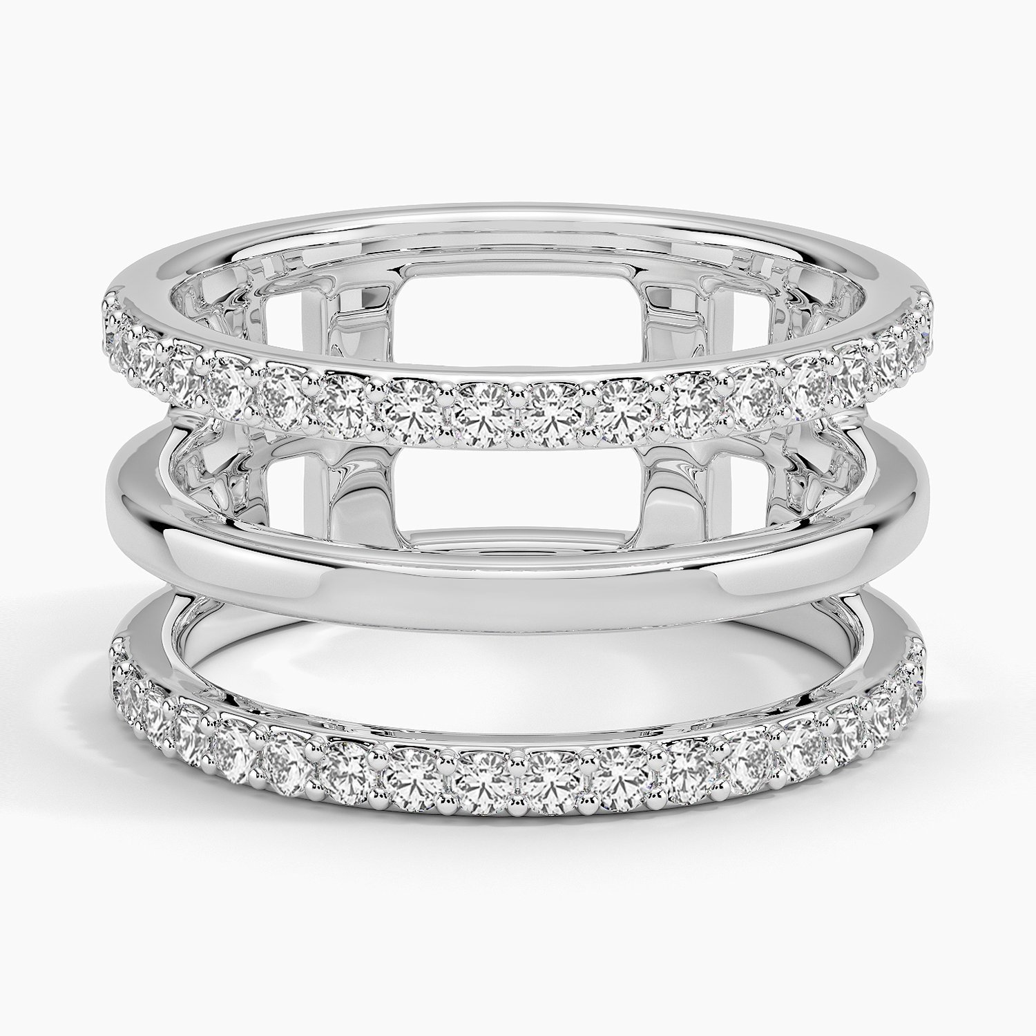 Abierta Triple Band Diamond Ring