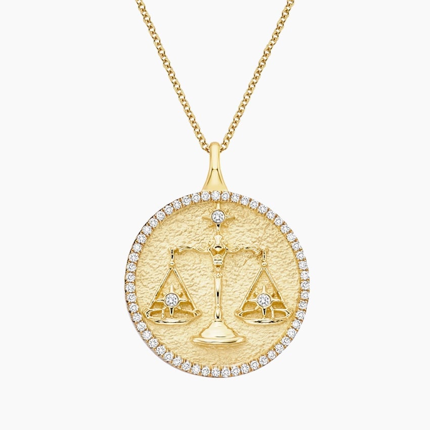 Luxe Libra Zodiac Pavé Pendant