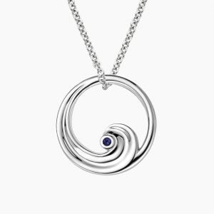 Wave Sapphire Pendant