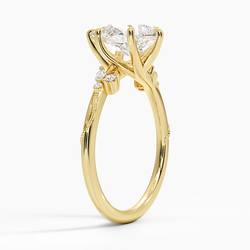 Camellia Milgrain Diamond Ring Camellia Milgrain Diamond Ring