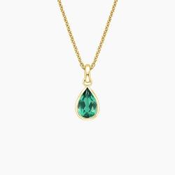Solitaire Peridot Pendant Teardrop Brilliant Earth