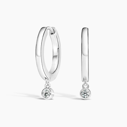 18K White Gold Coastal Ombre Tennis Earrings