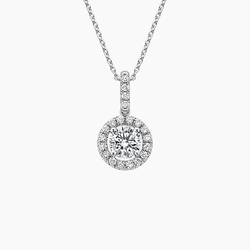 Diamond on sale halo necklace