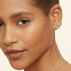 Petite Diamond Huggie Earrings