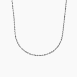 Riley 18 in. Box Chain Necklace (0.75mm) in 14K White Gold