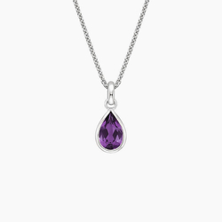 14K Yellow Gold Pear Lab Diamond Bezel Lariat Necklace