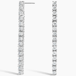 [COLD FRAME] ☆ / SILVER DIAMOND TENNIS DROP EARRINGS SILVER DIAMOND TENNIS DROP EARRINGS