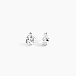 2 carat pear shop shaped diamond earrings