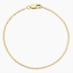 Dakota 6.5 in. Lightweight Wheat Chain Bracelet (1.25mm) in 14K