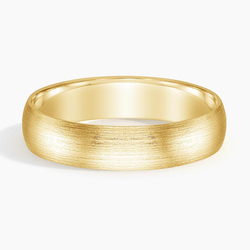 Matte classic wedding ring top