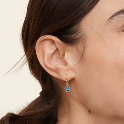 Teardrop London Blue Topaz Earrings