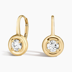Andrea Cushion Lab Diamond Drop Earrings (7/8 ct. tw.) in 14K Yellow Gold