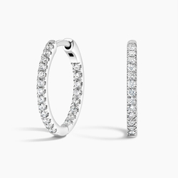 Extra Small Perfect Hoop Lab Diamond Earrings