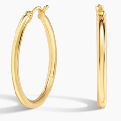 2mm Medium Perfect Hoop Earrings in 14K Yellow Gold 2mm Medium Perfect Hoop Earrings in 14K Yellow Gold