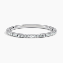 Scalloped pave engagement ring sale