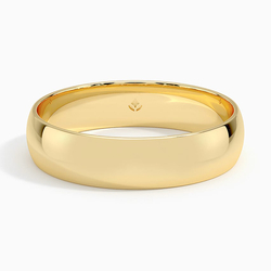 Bennett 6mm Wedding Ring in Forged Carbon and 18K Yellow Gold