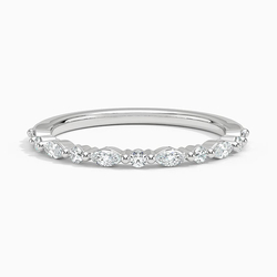 Scalloped pave wedding band sales