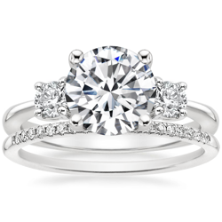 18K White Gold Demi Diamond Ring (1/3 ct. tw.) with Ballad Diamond ...
