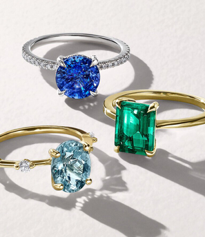 Blue top earth rings