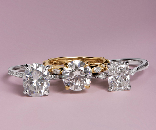 Assortment of diamond engagement rings