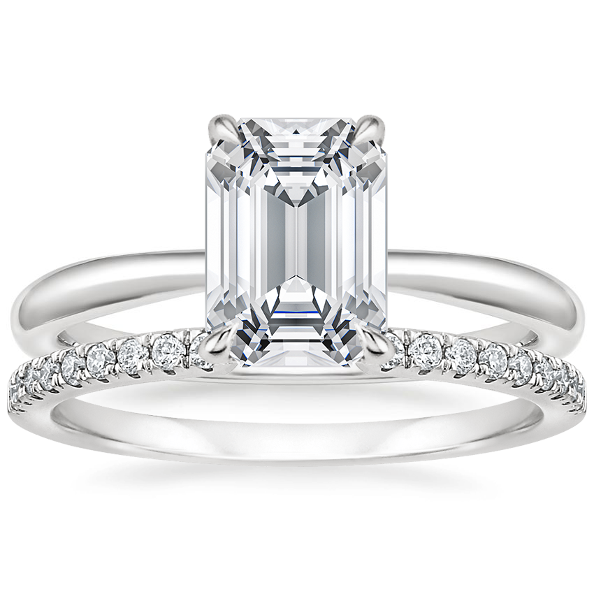Freesia Ring with Sia Diamond Open Ring in 18K White Gold